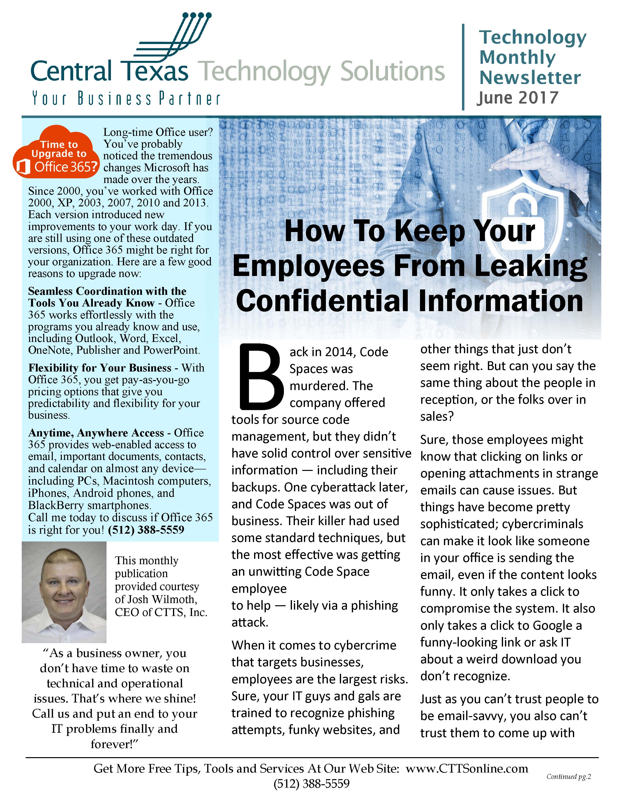 Technology Monthly Newsletter - June 2017