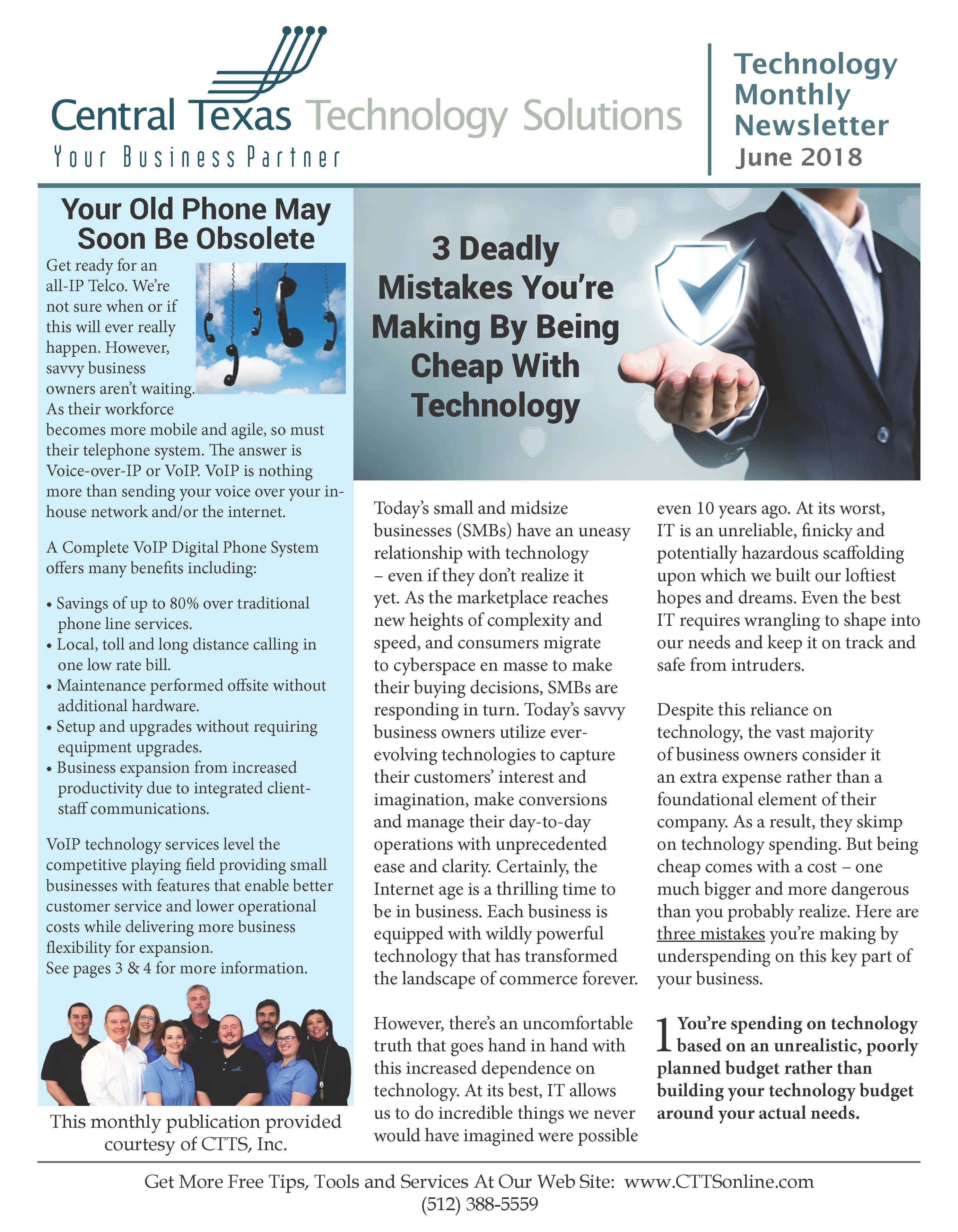 Technology Monthly Newsletter - June 2018