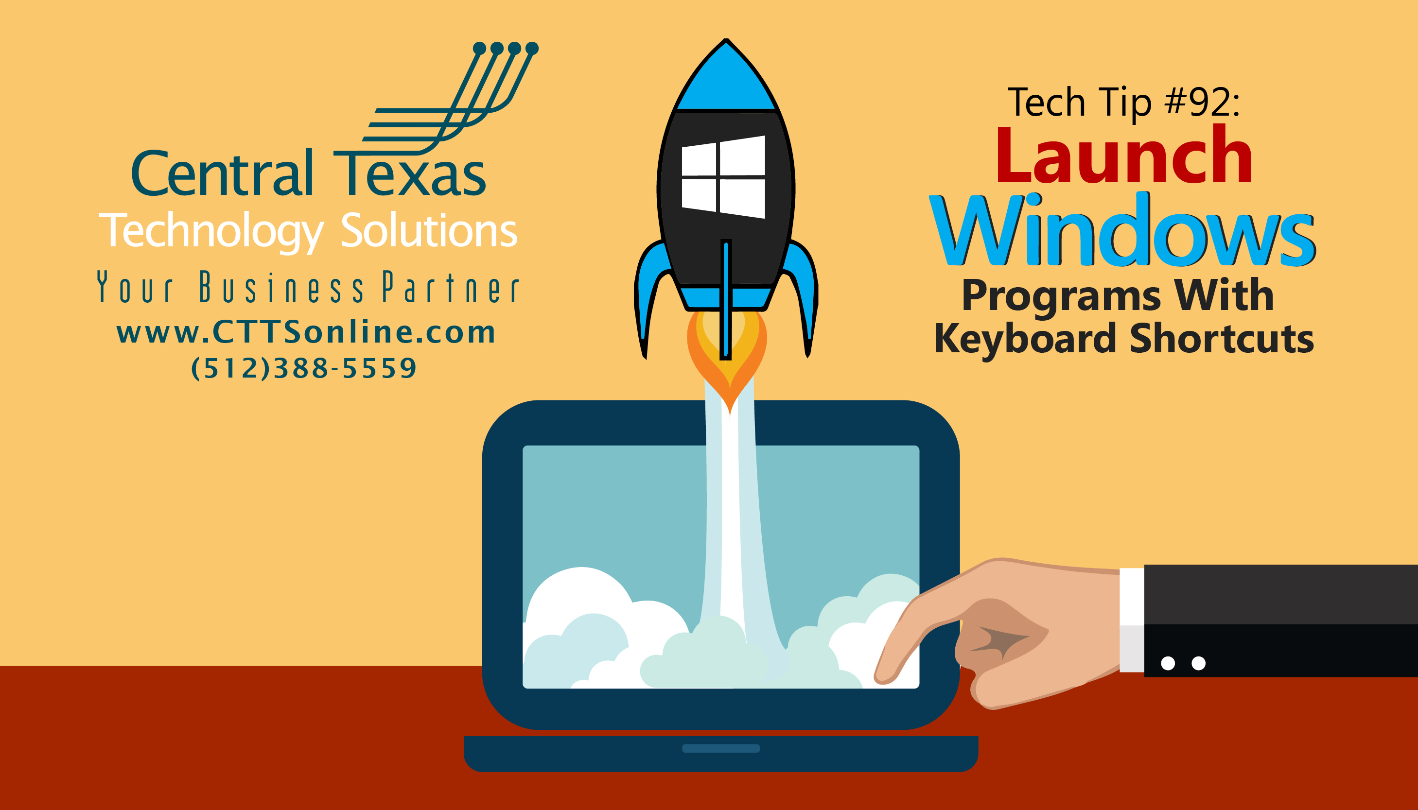 Launch Windows 10 Shortcuts Rocket- Georgetown TX
