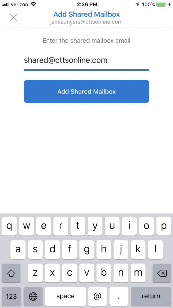 How to access shared mailboxes in Office for mobile