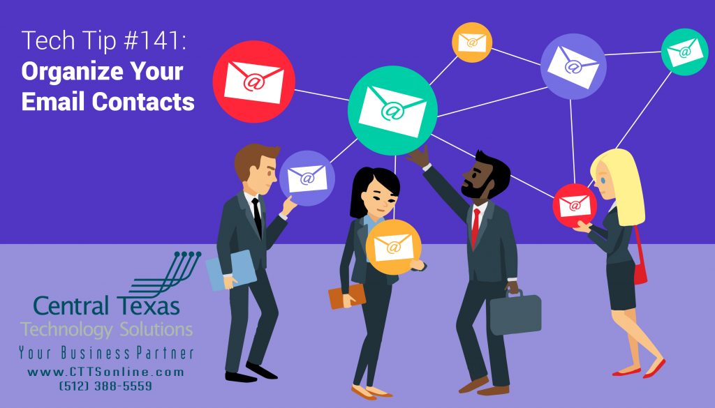 set up and organize email contacts distribution list