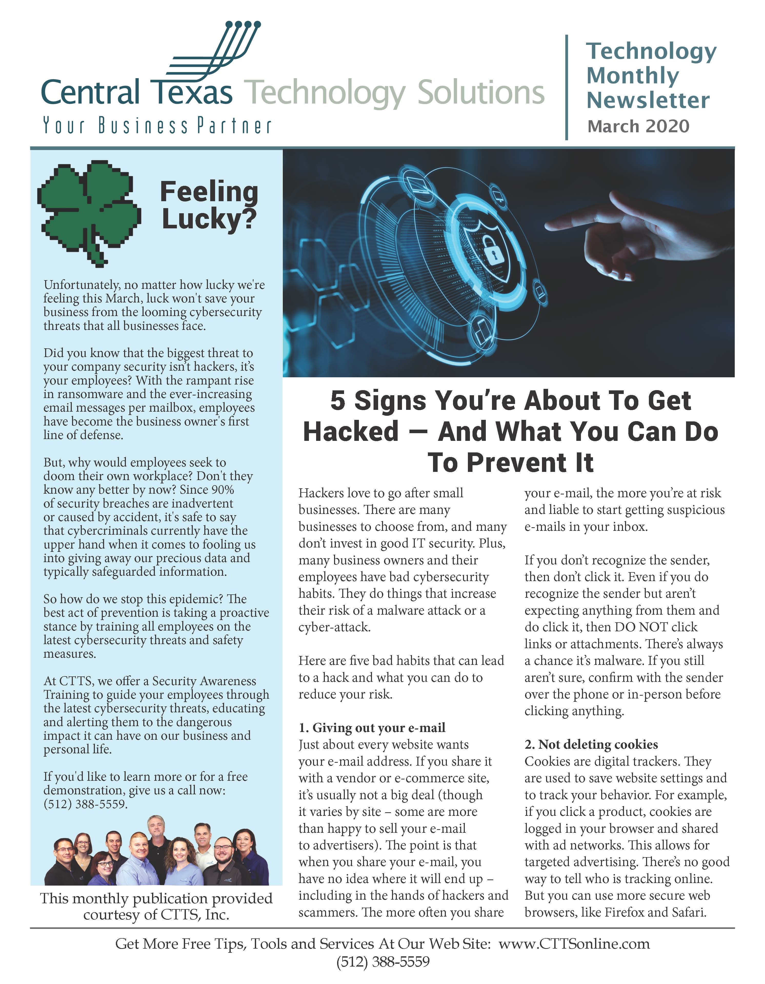 Technology Monthly Newsletter - March 2020