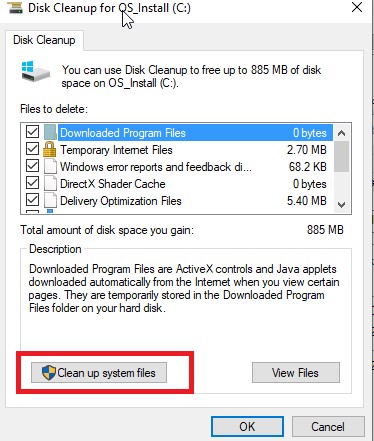disk cleanup instructions