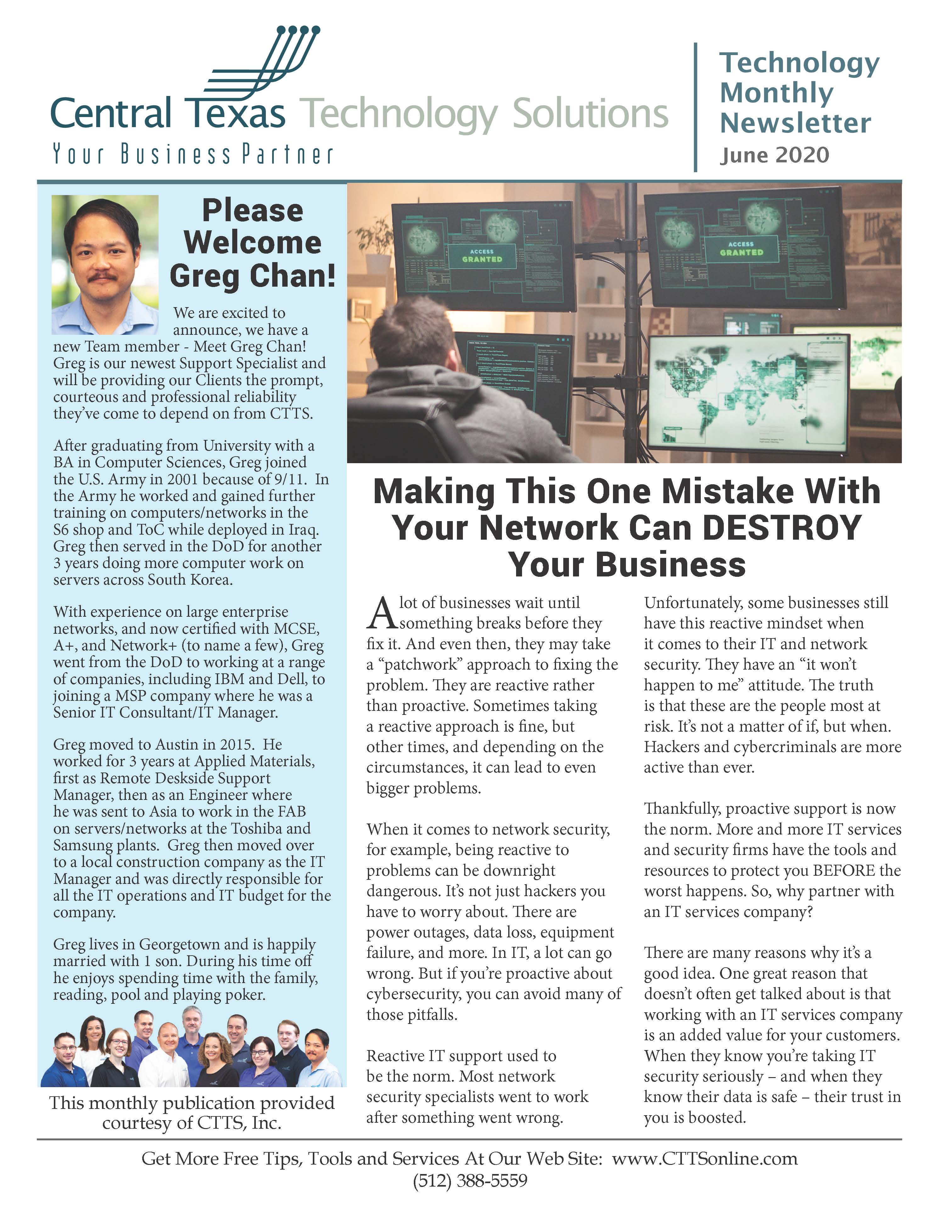 Technology Monthly Newsletter - June 2020