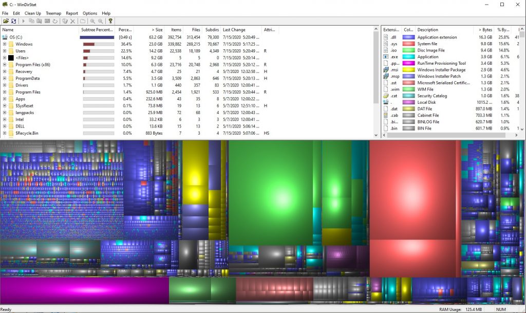 system files and application DLLS