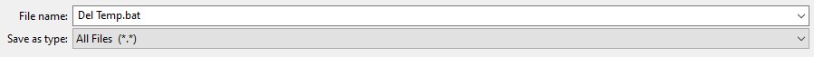 temp bat file