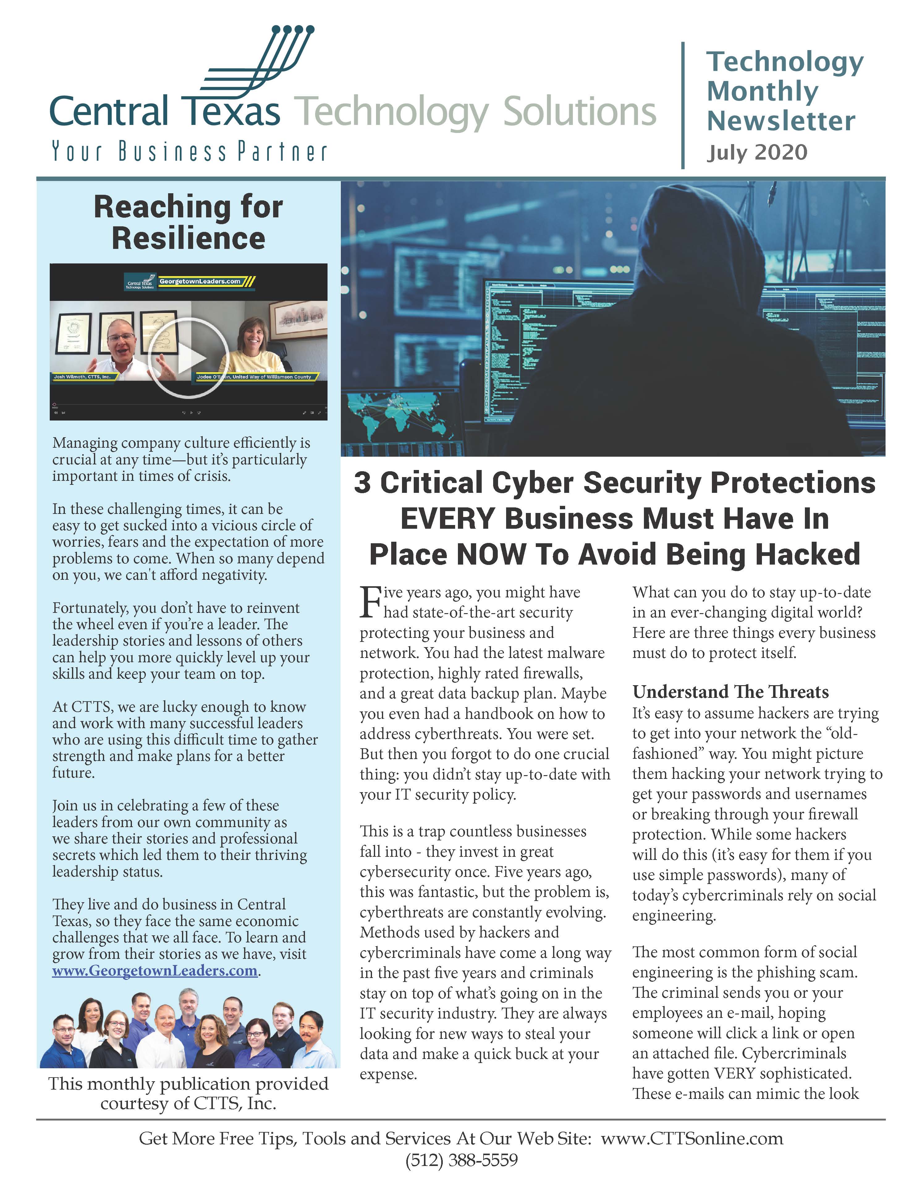 Technology Monthly Newsletter - July 2020