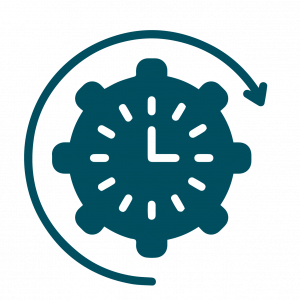 clock in gear icon