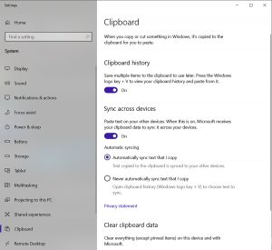 use the clipboard
