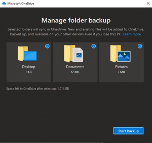 How to use OneDrive for Backups