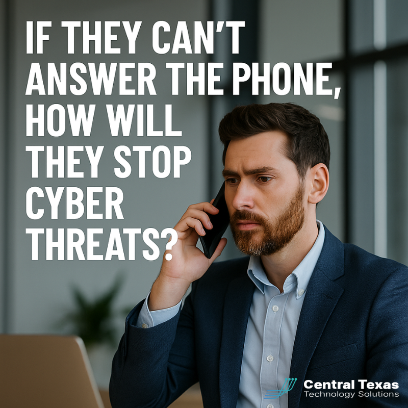 If they can't answer the phone, how will they stop cyberthreats?