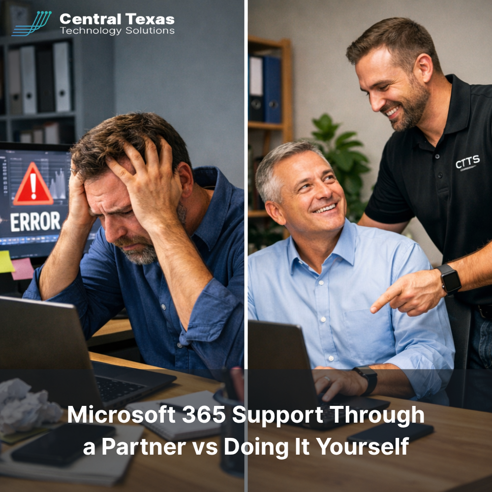 Microsoft 365 Support Through a Partner vs Doing It Yourself