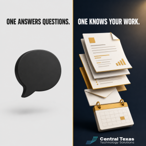 One Answers Questions. One Knows Your Work.