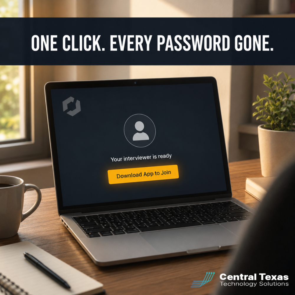 One Click. Every Password Gone.