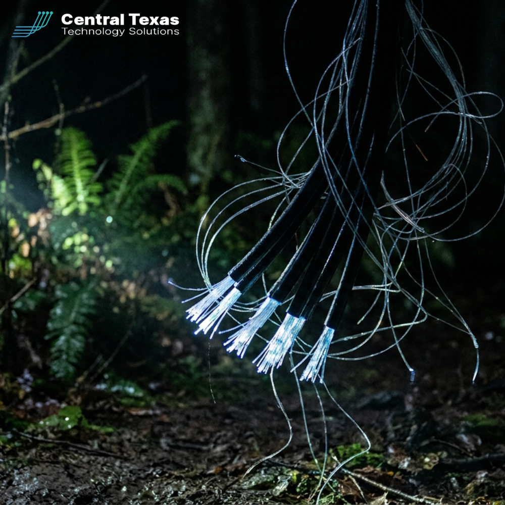Cut Fiber Optic Cables
