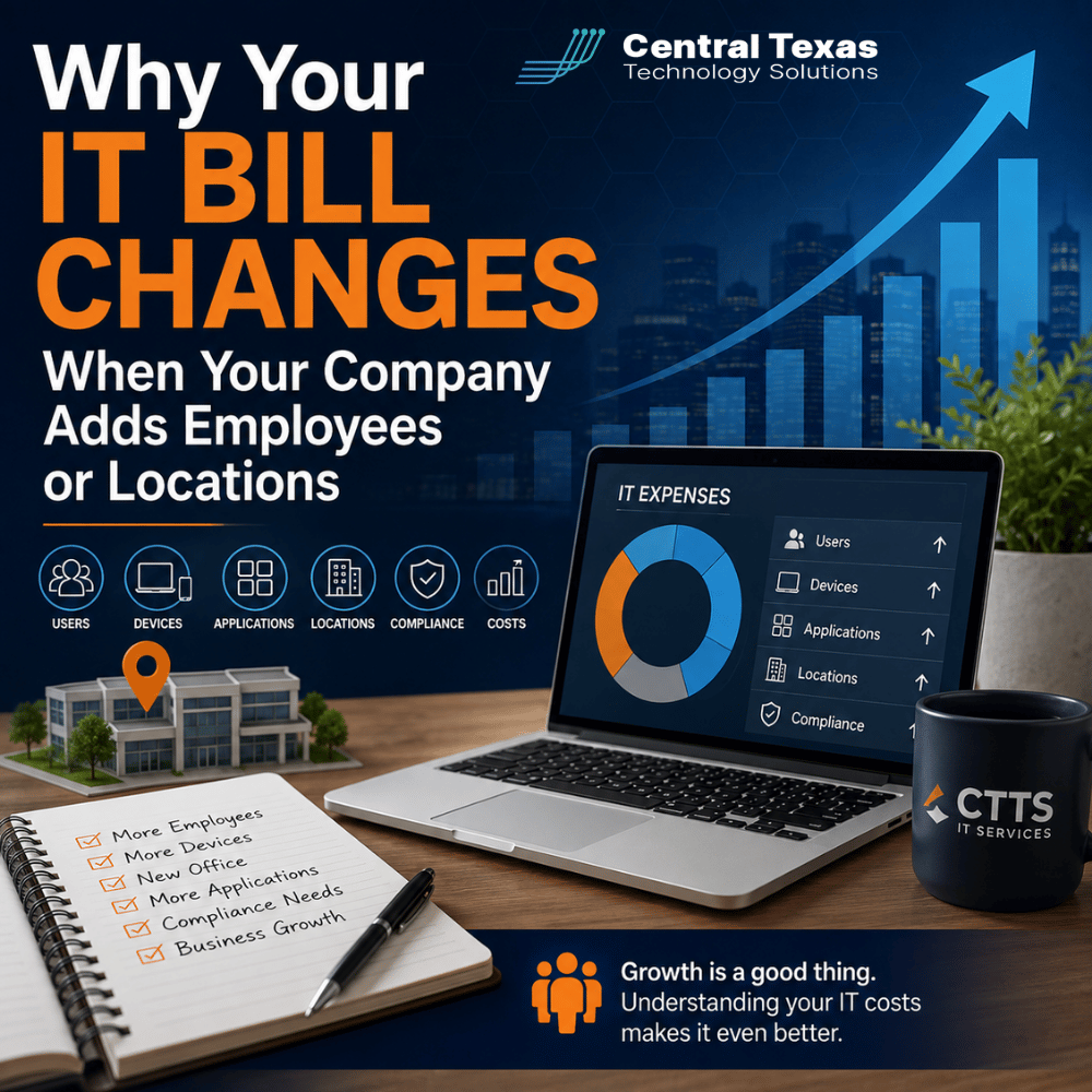 Why Your IT Bill Changes When Your Company Adds Employees or Locations