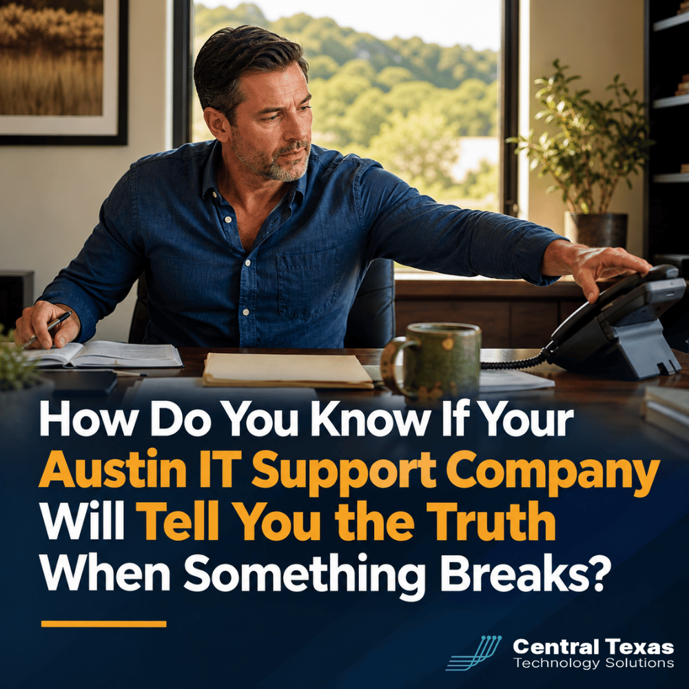 How Do You Know If Your Austin IT Support Company Will Tell You the Truth When Something Breaks?