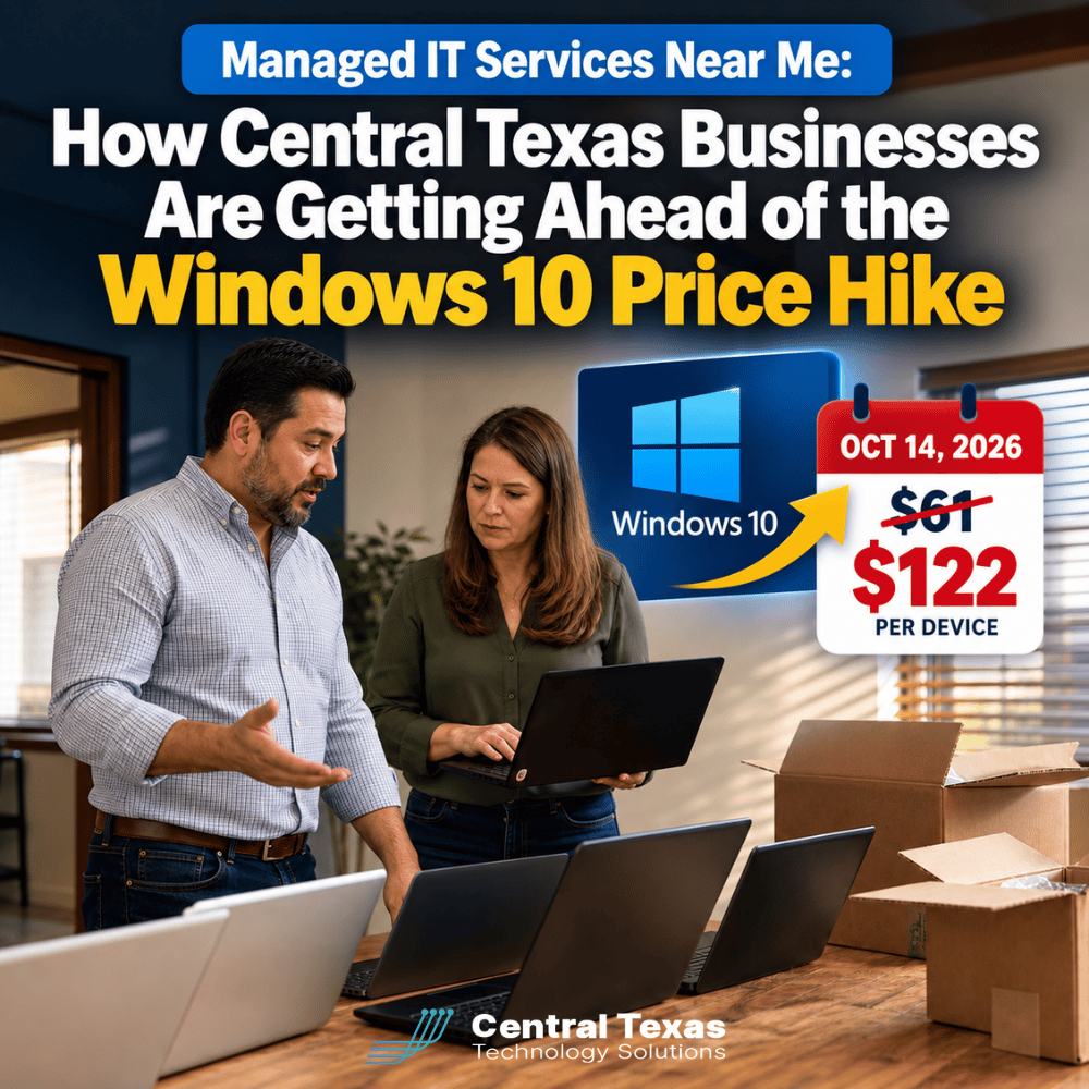 Managed IT Services Near Me: How Central Texas Businesses Are Getting Ahead of the Windows 10 Price Hike