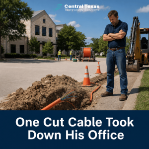 One Cut Cable Took Down His Office