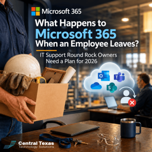 What Happens to Microsoft 365 When an Employee Leaves? IT Support Round Rock Owners Need a Plan for 2026